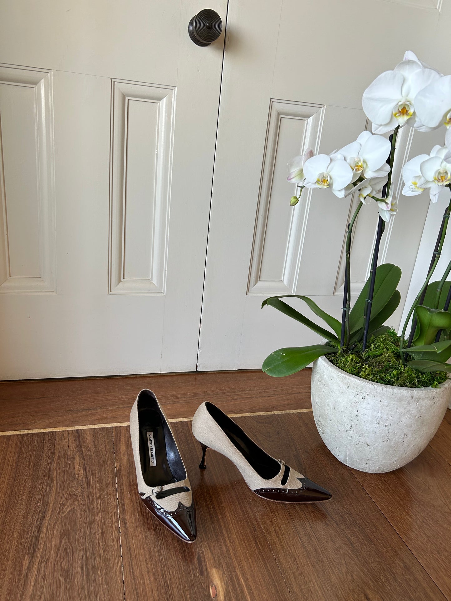 Manolo Blahnik Patent Pumps