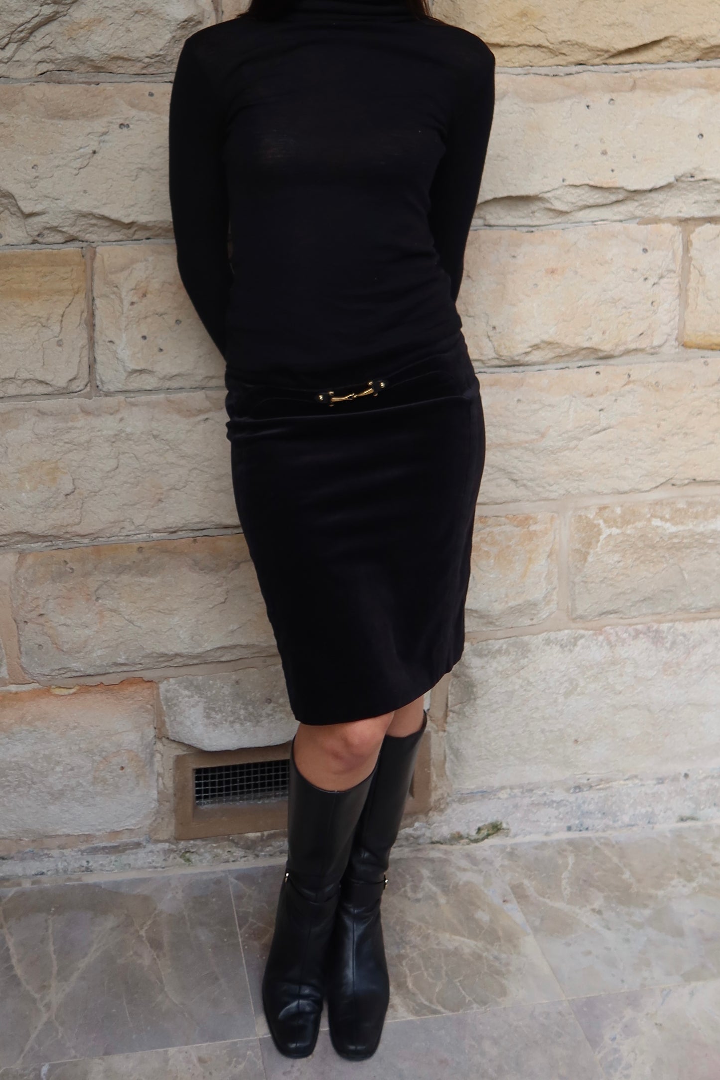 Gucci Suede Knee-Length Skirt