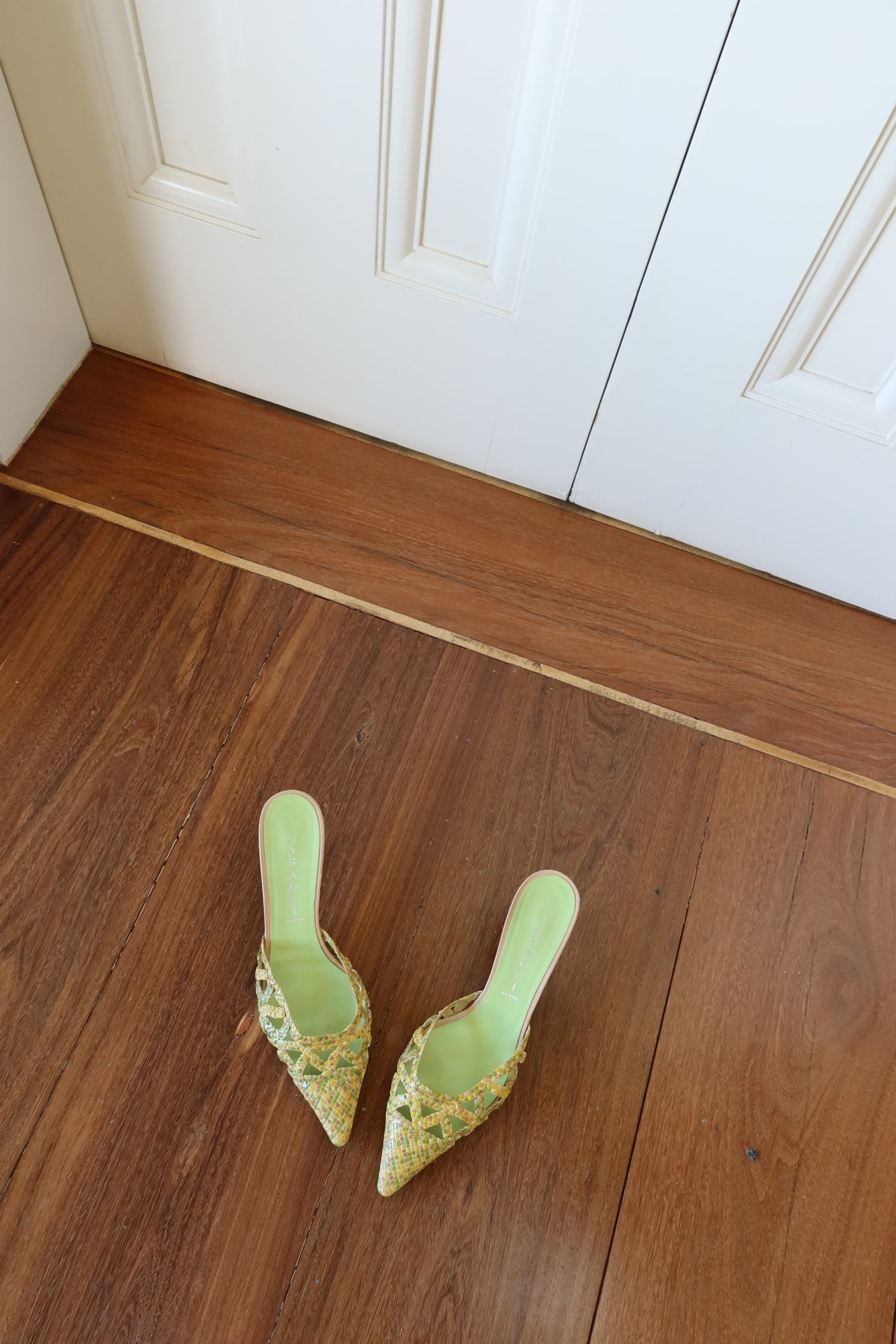 Casadei Leather Patterned Mules