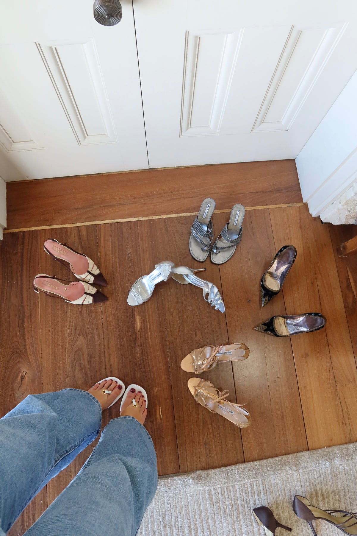 Casadei Leather Slides