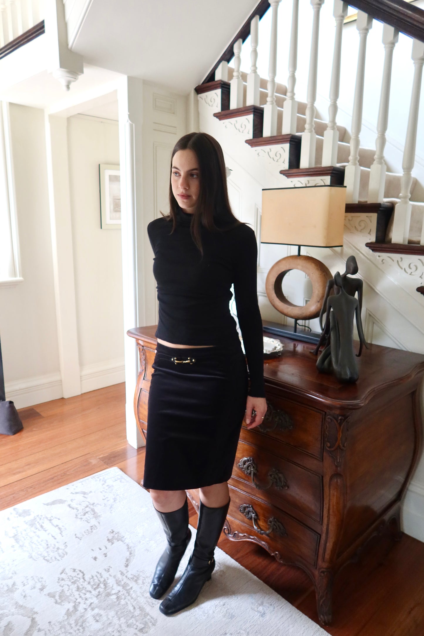 Gucci Suede Knee-Length Skirt