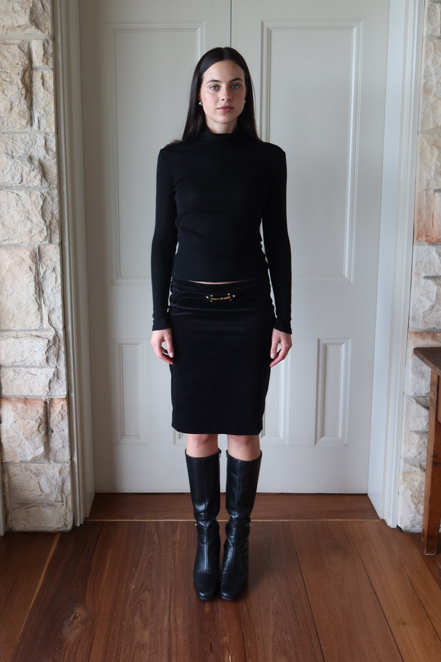 Gucci Suede Knee-Length Skirt