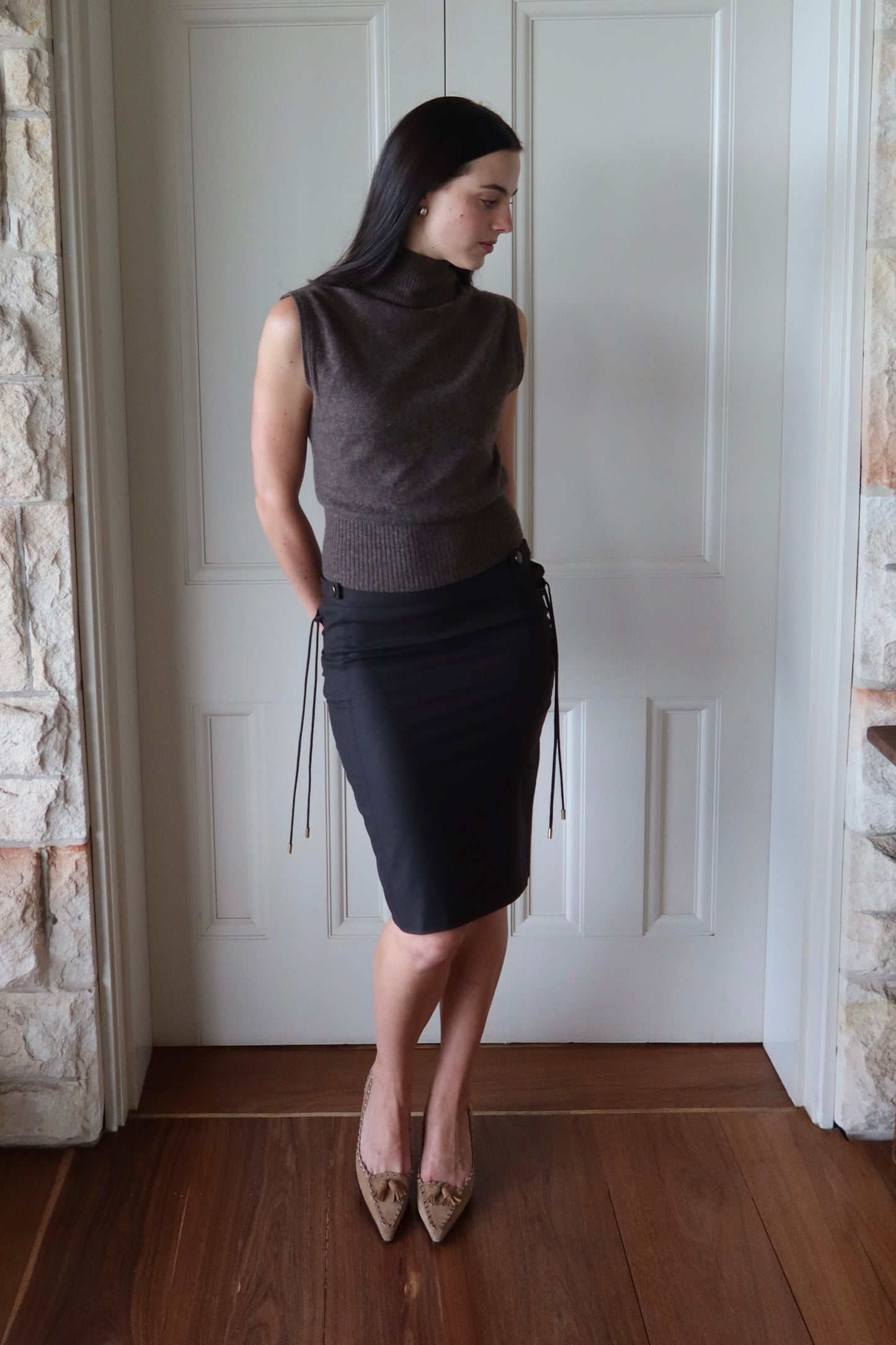 Gucci Wool Midi Skirt